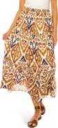 A COLLECTIVE STORY Ikat Print Midi Skirt