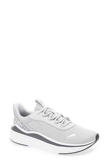 Puma Stakd Evo Premium Knit Sneaker In Cool Light Gray- Silver