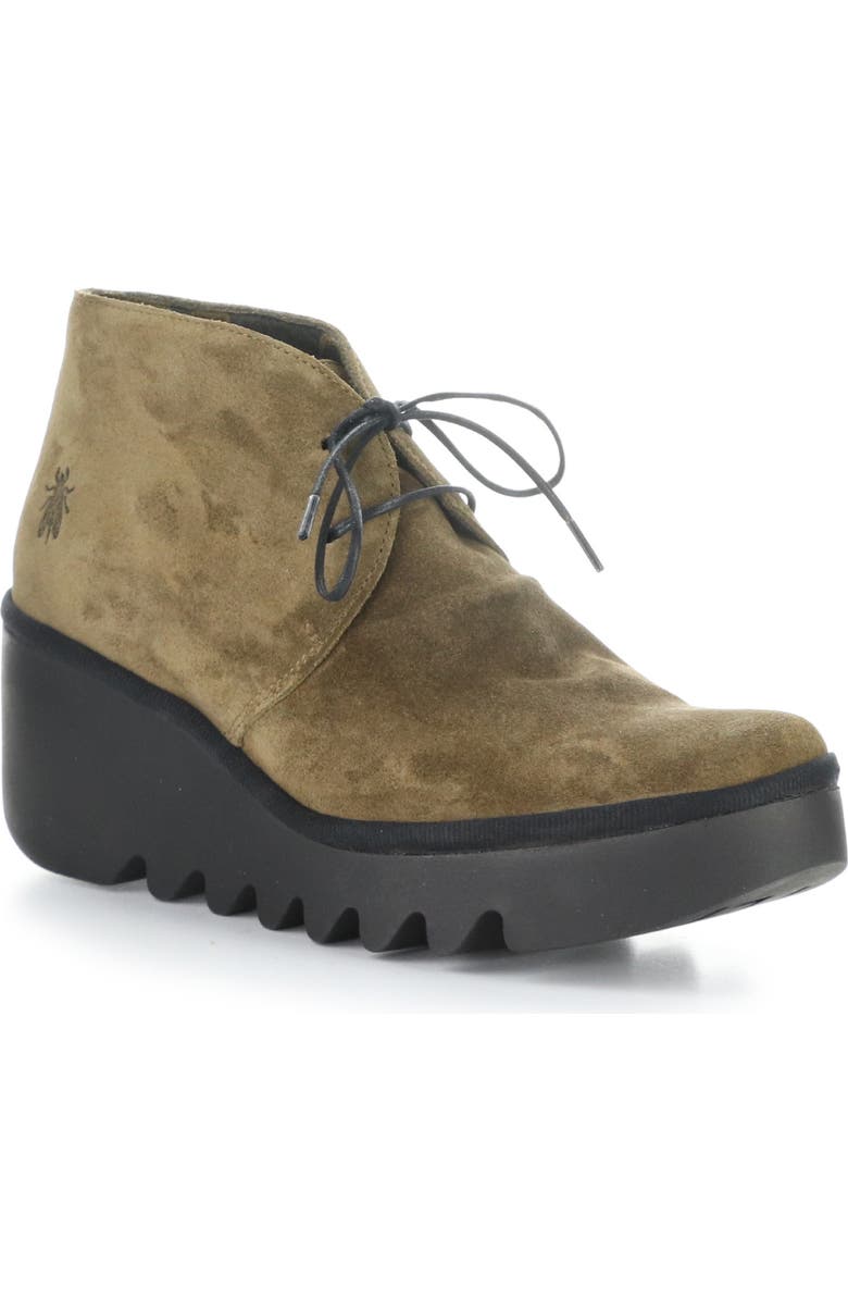 Fly London Brak Wedge Bootie, Main, color, Elephant Brown