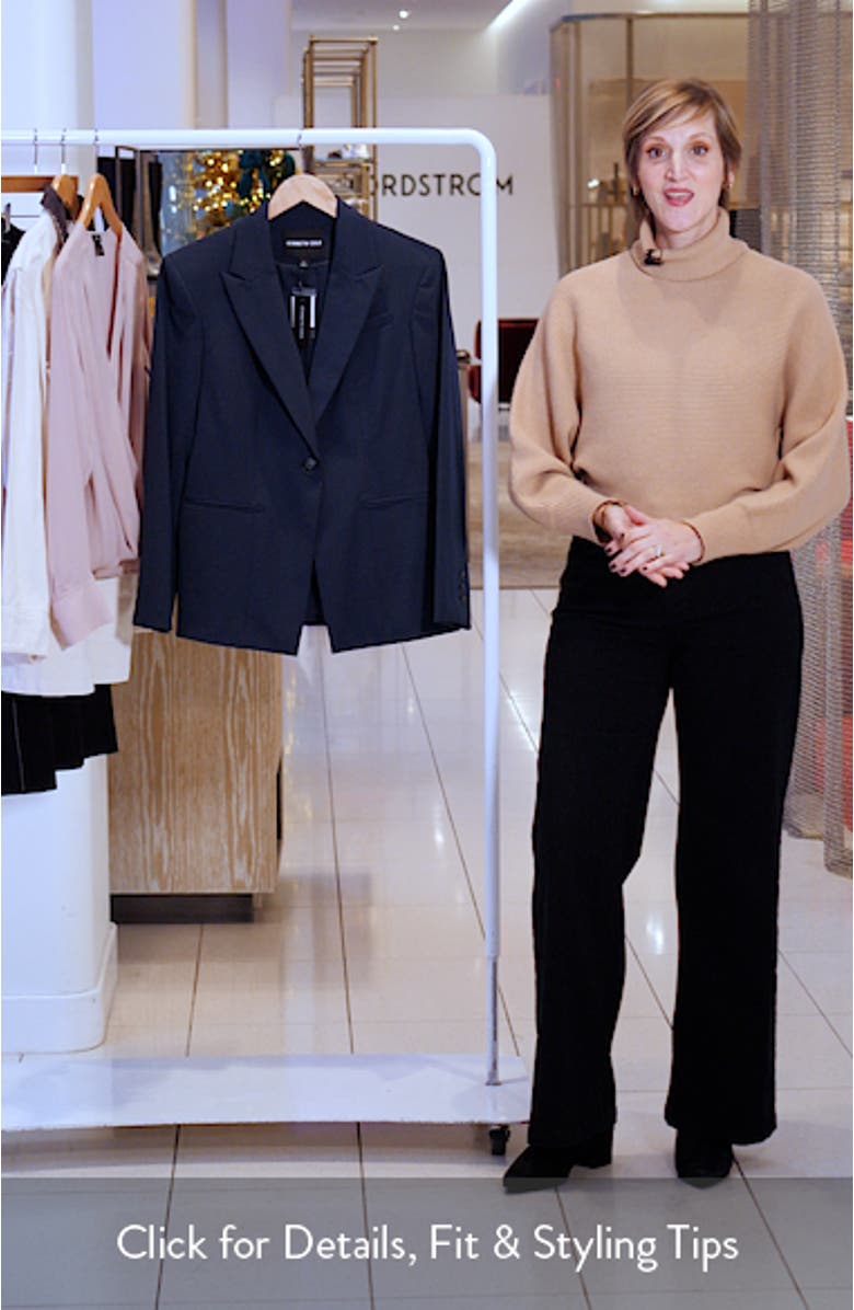 Slim Fit Luxe Twill One-Button Blazer, sales video thumbnail