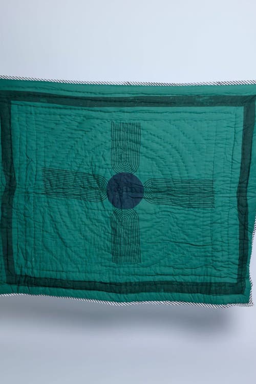 Cqc La High Tide Baby Quilt In Blue