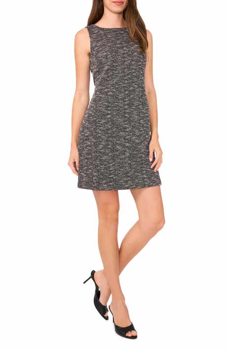 Halogen® Sleeveless Tweed Knit Sheath Dress