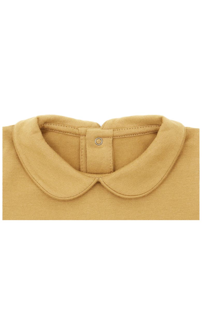 Vild House of Little LS Organic Cotton Collared Bodysuit, Alternate, color, Clever Camel