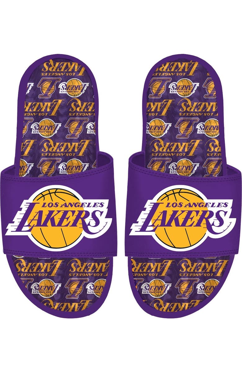 ISLIDE Los Angeles Lakers Team Pattern Gel Slide Sandals, Main, color,
