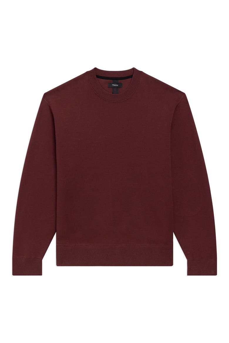 Relaxed Crewneck Sweater, Alternate, color, DEEP AUBURN - 2U6
