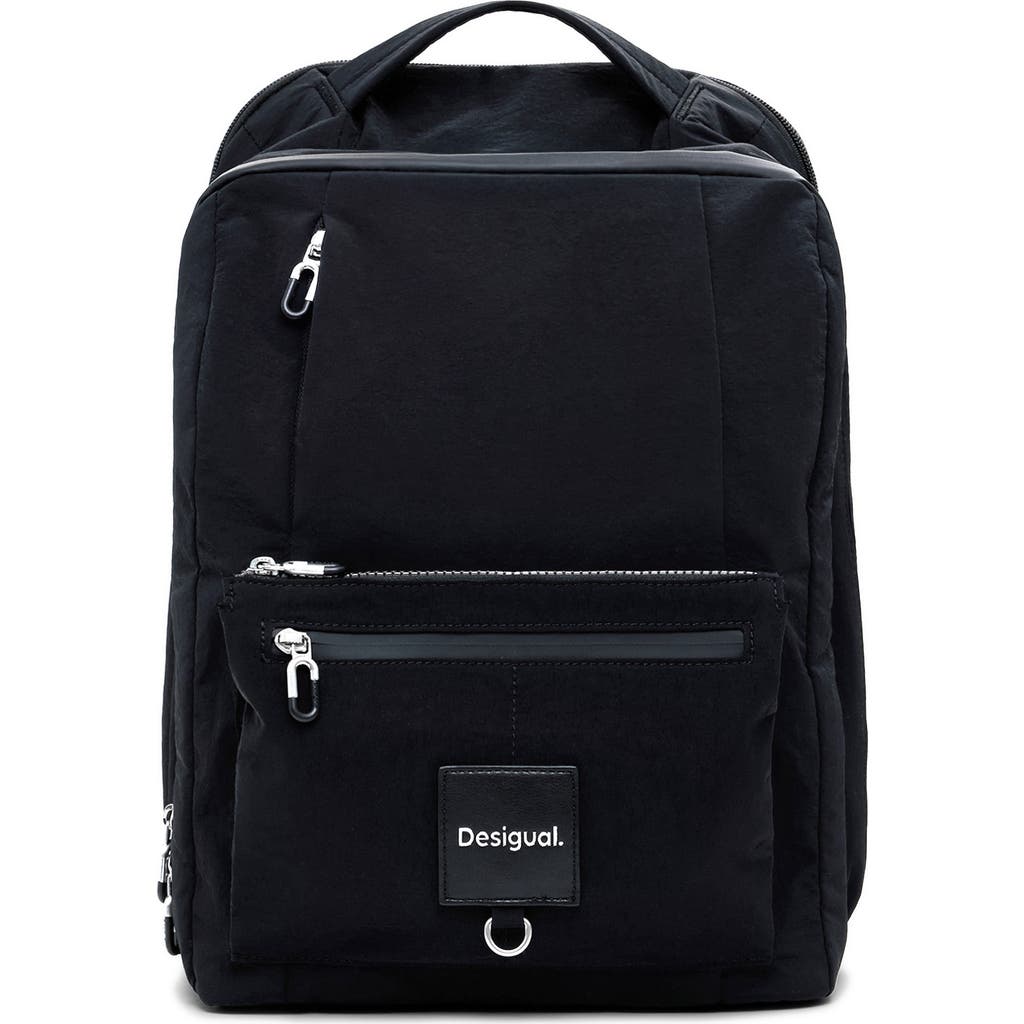 Desigual Large Travel Backpack In Black