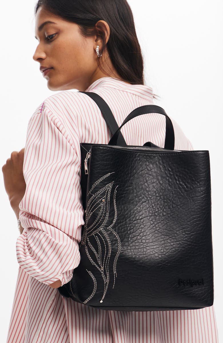 Desigual Goodall Embroidered Backpack, Alternate, color,