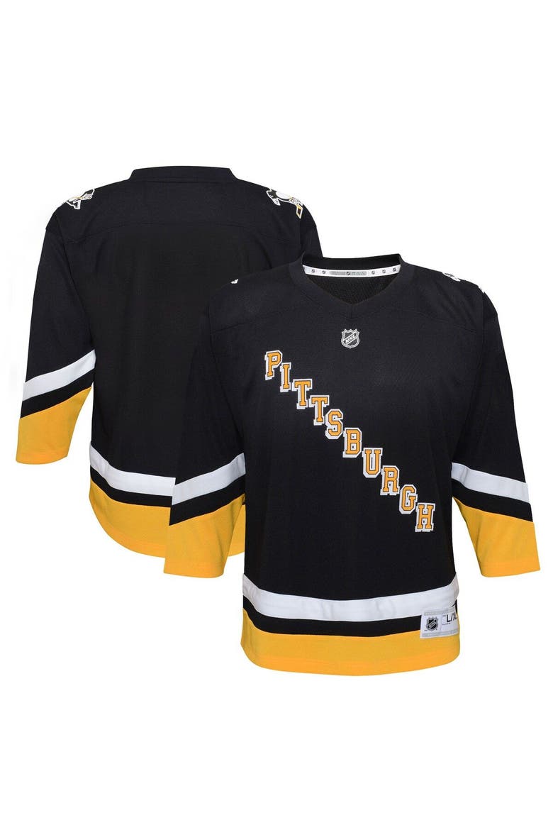 Preschool Black Pittsburgh Penguins 2021/22 Alternate Replica Jersey, Main, color, Black