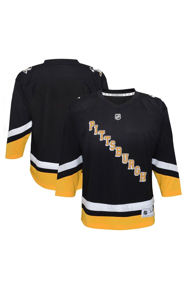 Outerstuff Preschool Black Pittsburgh Penguins 2021/22 Alternate Replica Jersey, Main, color, Black