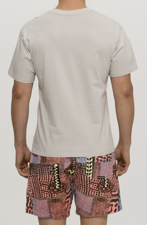 Maui And Sons Maui & Sons Flying Disc Cotton Graphic T-shirt In Cement