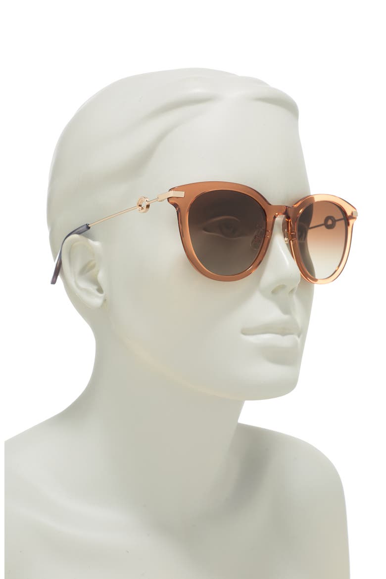 keesey 53mm gradient cat eye sunglasses, Alternate, color, BROWN / BROWN GRAD POLAR