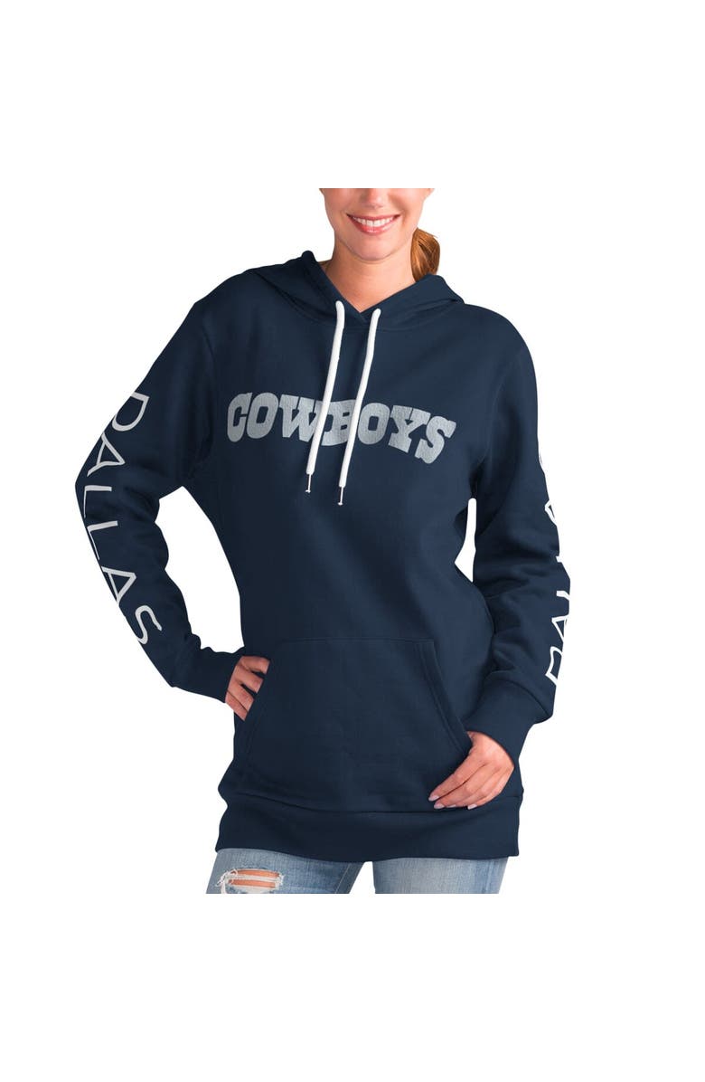 G-III 4HER BY CARL BANKS Women's G-III 4Her by Carl Banks Navy Dallas Cowboys Extra Inning Pullover Hoodie, Alternate, color, Navy