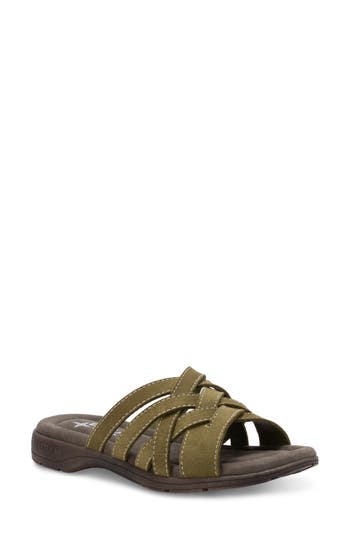 Shop Eastland Hazel Slide Sandal In Olive
