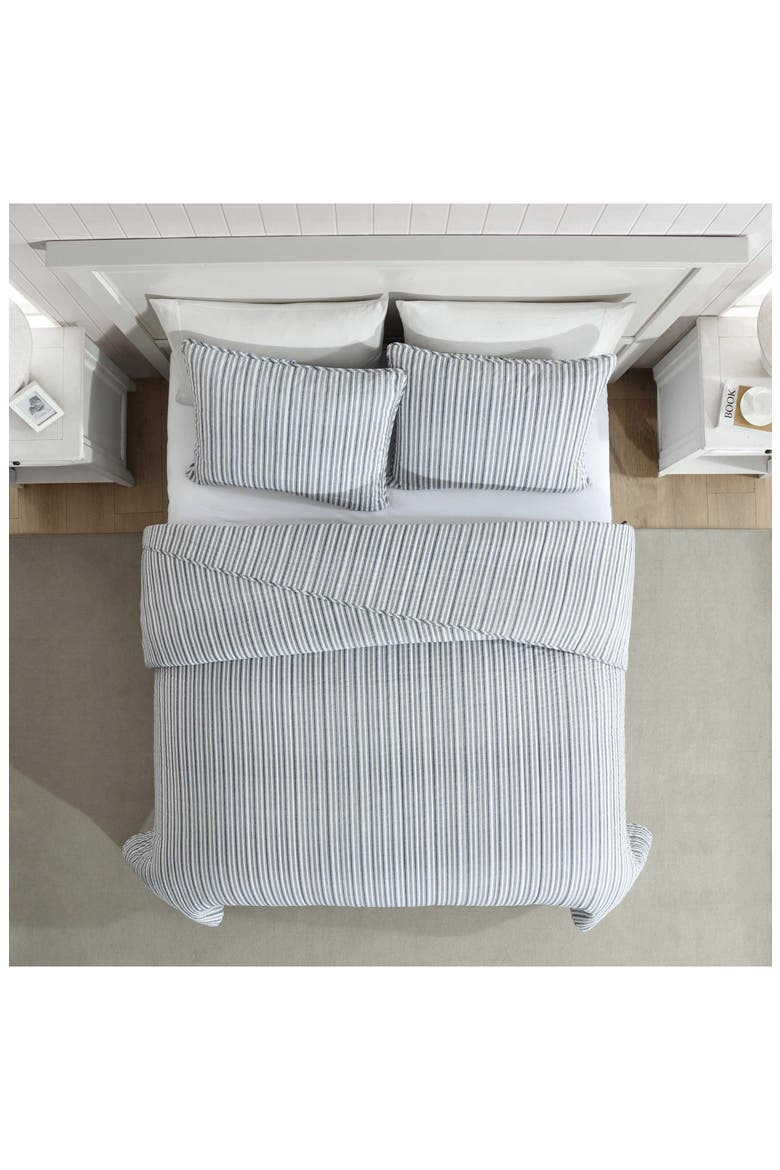 Coleridge Stripe Twin Quilt Set, Alternate, color, DARK BLUE