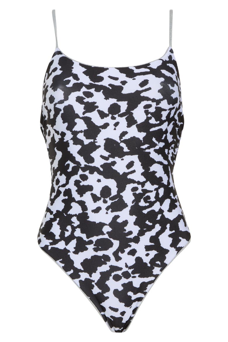 Luster One-Piece Swimsuit, Alternate, color, GRAY