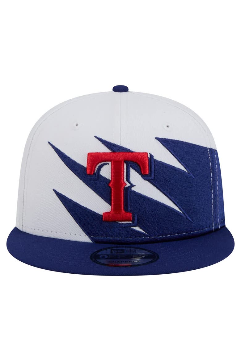 Men's New Era Royal/White Texas Rangers Jagged 9FIFTY Snapback Hat, Alternate, color, Royal