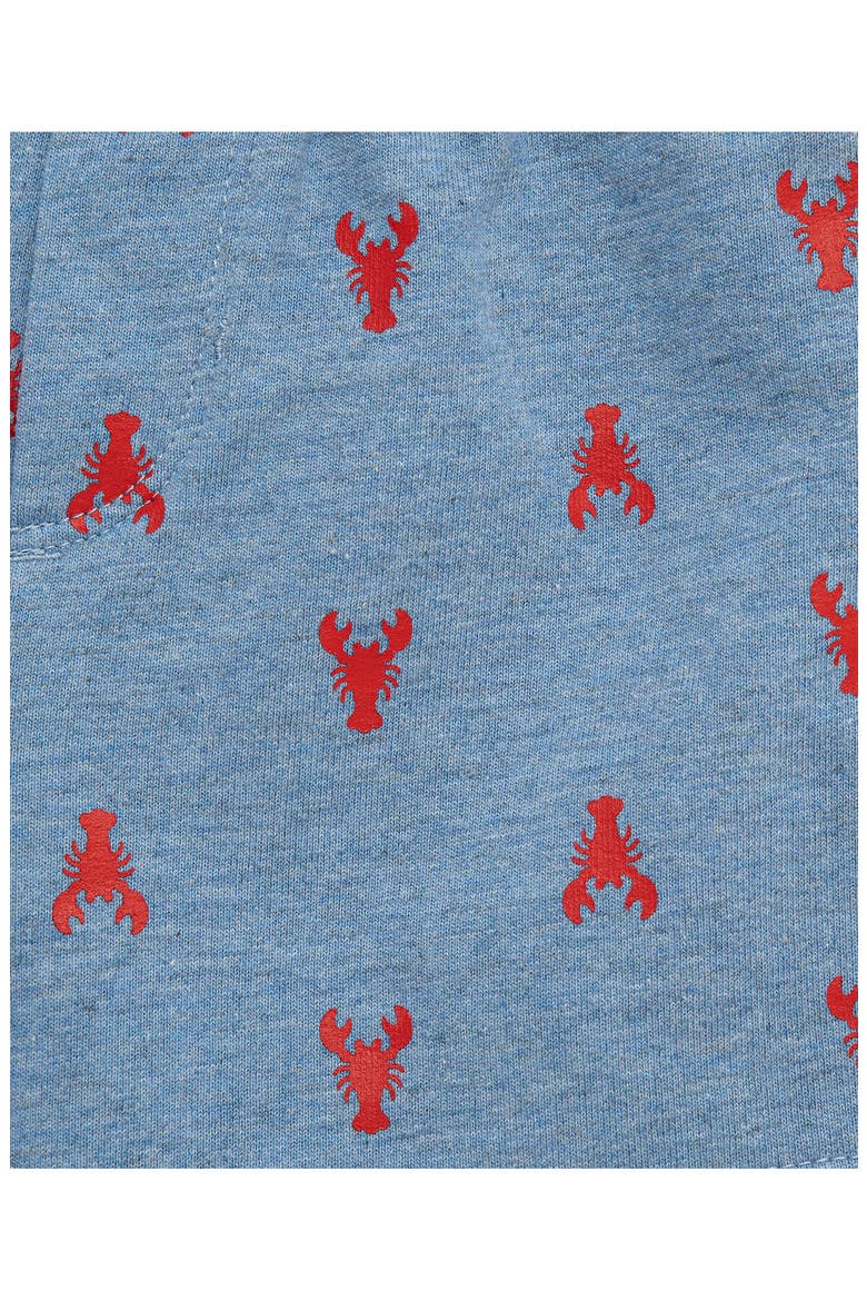 Lobster Bodysuit & Shorts Set, Alternate, color, BLUE