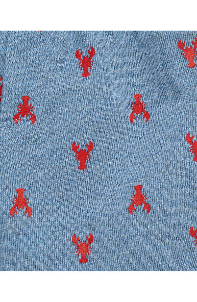 Little Me Lobster Bodysuit & Shorts Set, Alternate, color, Blue