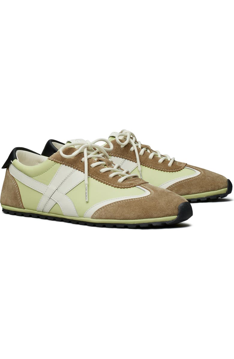 Tory Burch Hank Field Sneaker, Main, color, Green / Blanc / Brown