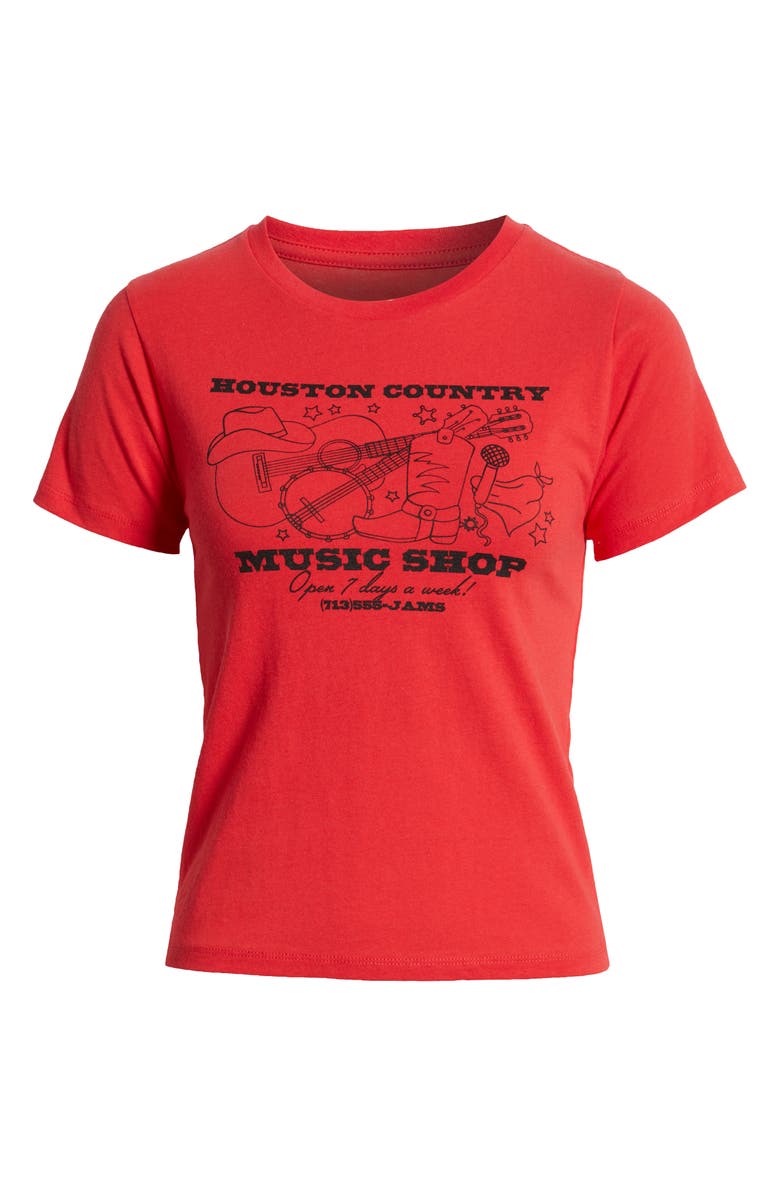 GOLDEN HOUR Houston Country Music Shop Cotton Graphic T-Shirt, Alternate, color, Flame Scarlet