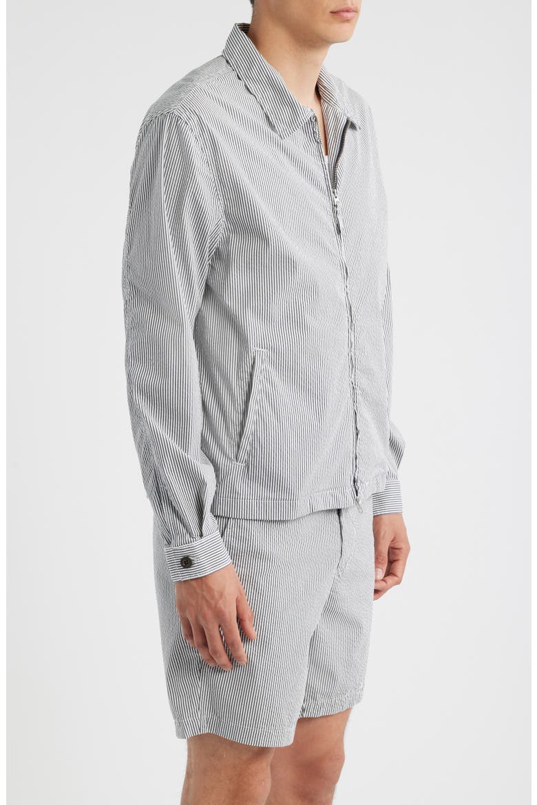 Philip Zip Twill Jacket, Alternate, color, CHARCOAL STRIPE