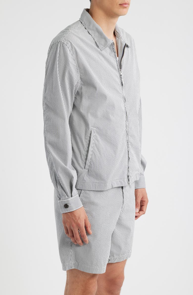 AG Philip Zip Twill Jacket, Alternate, color, Charcoal Stripe
