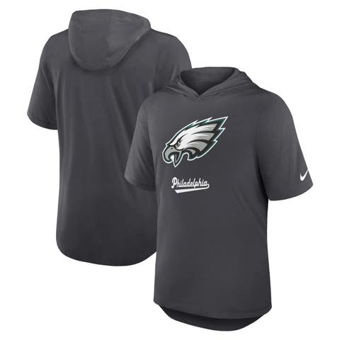 Men's Nike Anthracite Philadelphia Eagles Tri-Blend Performance Hoodie T-Shirt