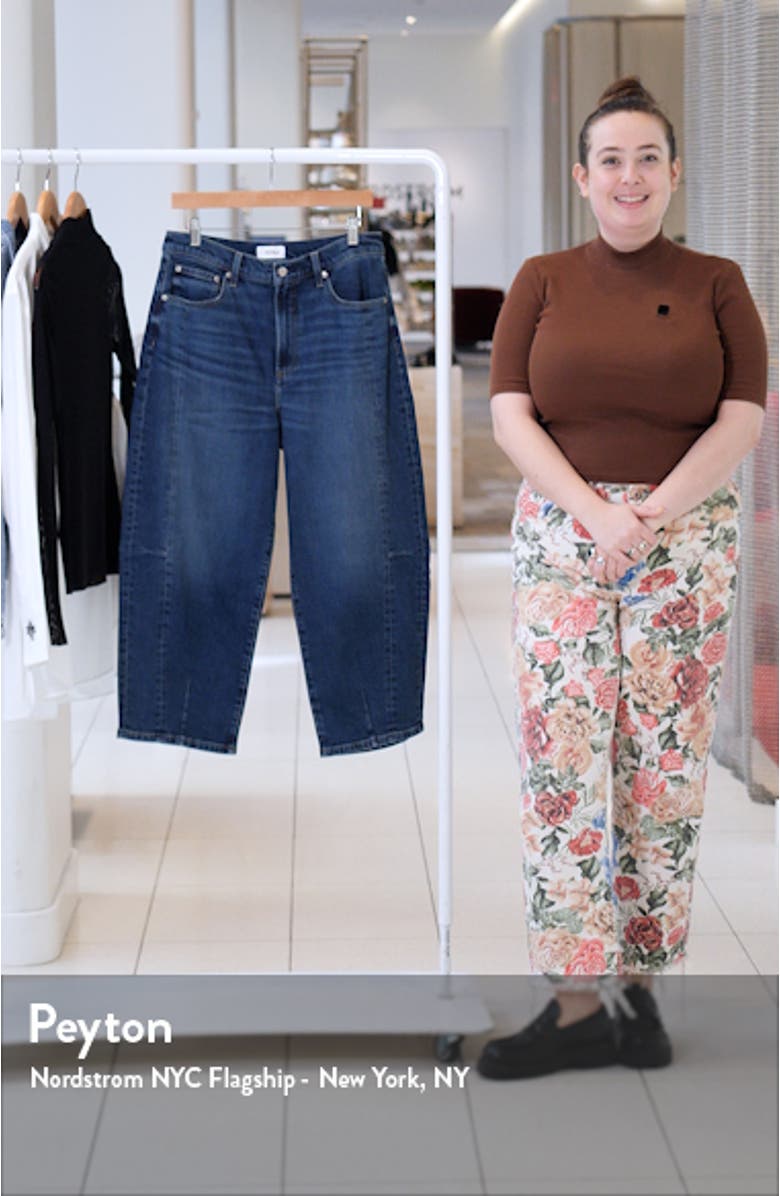 Eli High Waist Crop Barrel Leg Jeans, sales video thumbnail