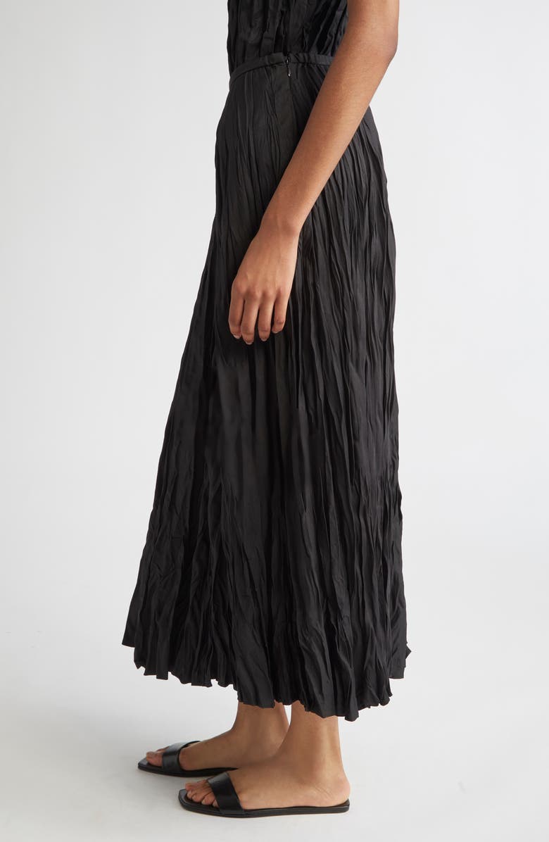 Lafayette 148 New York Plissé Maxi Skirt, Alternate, color, Black