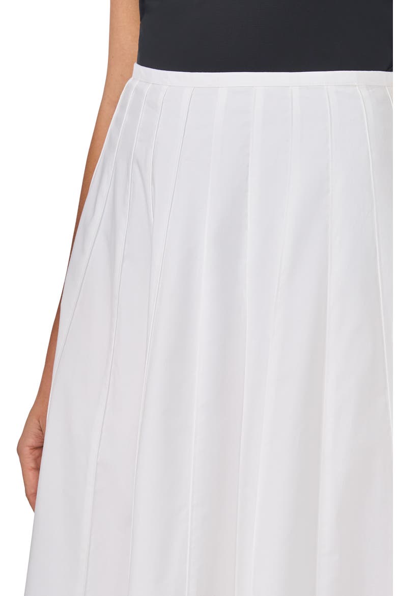 Pintuck Cotton Midi Skirt, Alternate, color, BRIGHT WHITE