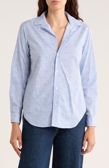 Frank & Eileen Classic Cotton Button-up Shirt In Blue
