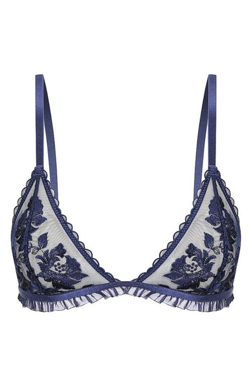 KAT THE LABEL KAT THE LABEL ANNABELLE EMBROIDERED MESH BRALETTE 
