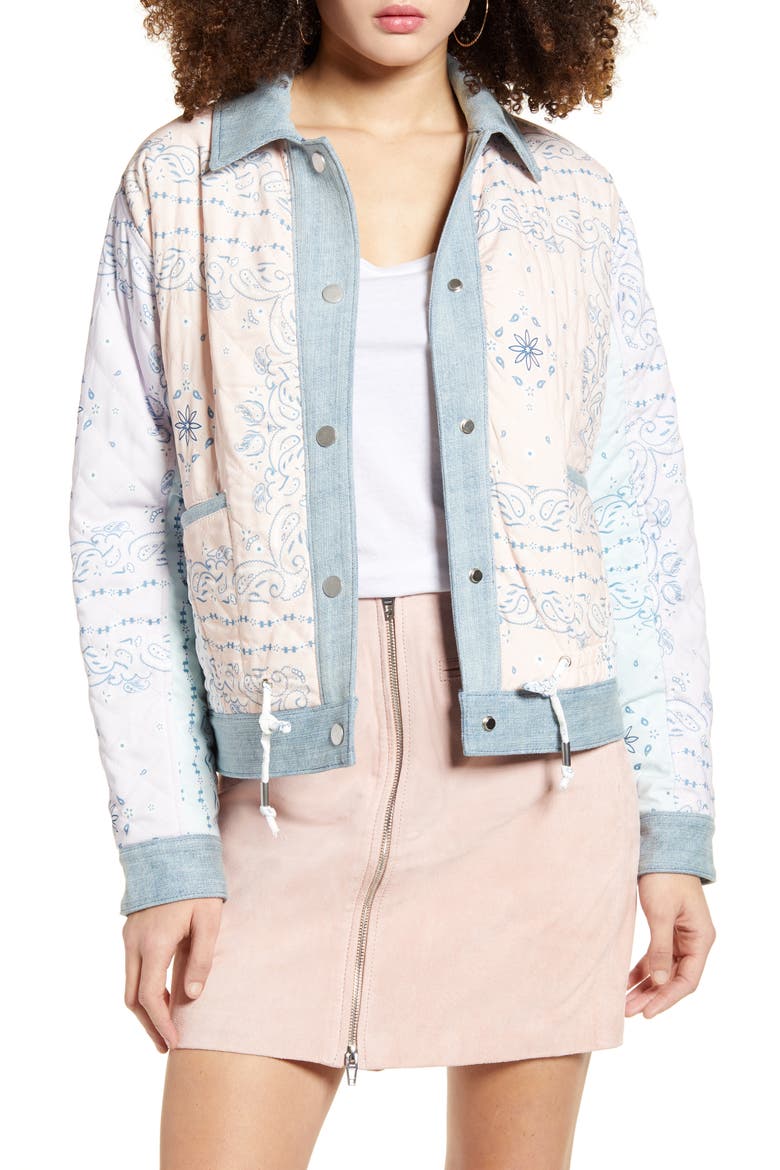 Reversible Denim Jacket, Main, color, SUMMER BREEZE