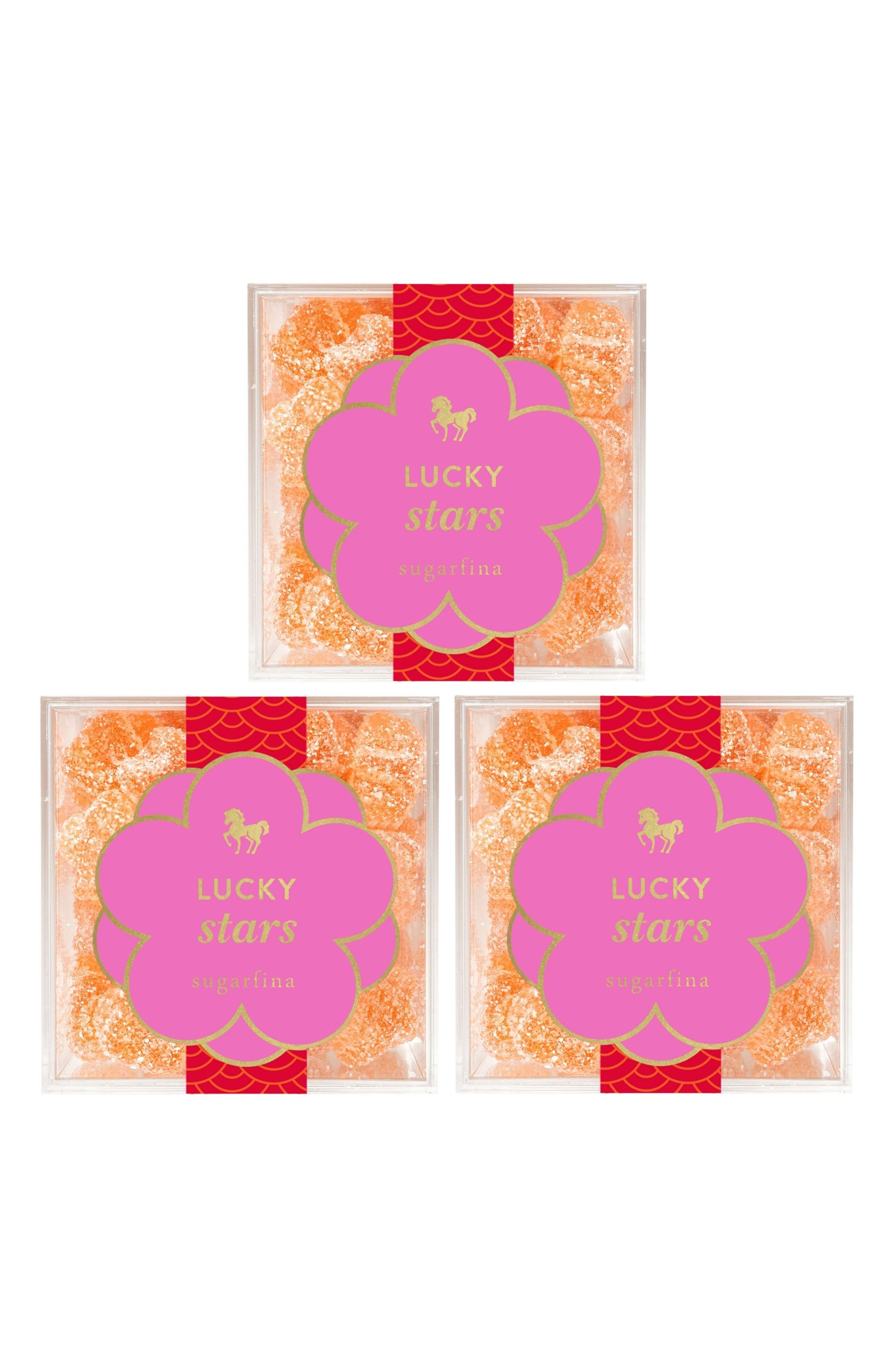 sugarfina Lunar New Year Set of 3 Lucky Stars Candy Cubes