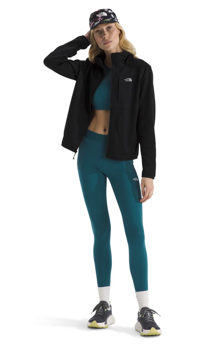 The North Face Performance Fleece Full Zip Hoodie Jacket, Alternate, color, Tnf Black