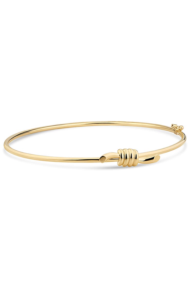 DEVATA Love Knot Bangle Bracelet in 14K Gold, 21mm, Main, color, Yellow Gold
