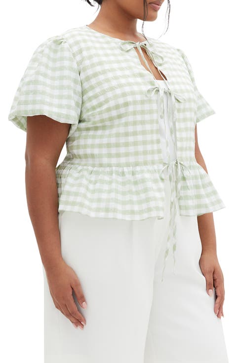 売れ筋商品|||シティーシック カットソー トップス レディース Plus Size Peta Top Foliage green Women's Plus Size Peta Green Top