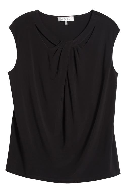 Kasper Twist Neck Top In Black