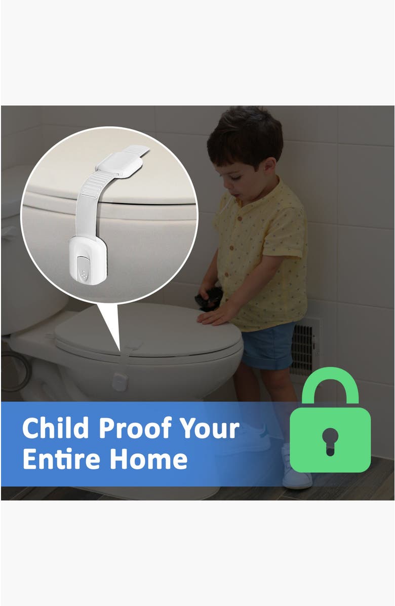 Jool Baby Multi-Use Safety Strap Locks Multi Use Strap Lock, Alternate, color, White 12 Pack