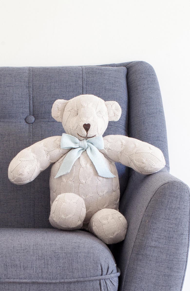 RIAN TRICOT Plush Cable Knit Teddy Bear, Alternate, color,