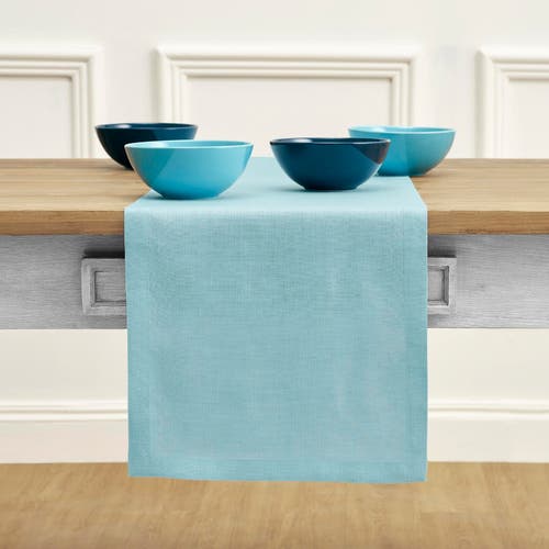 Solino Home Linen Table Runner In Blue