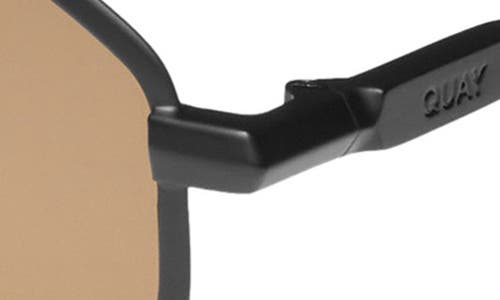 Quay En Route 57mm Aviator Sunglasses In Brown