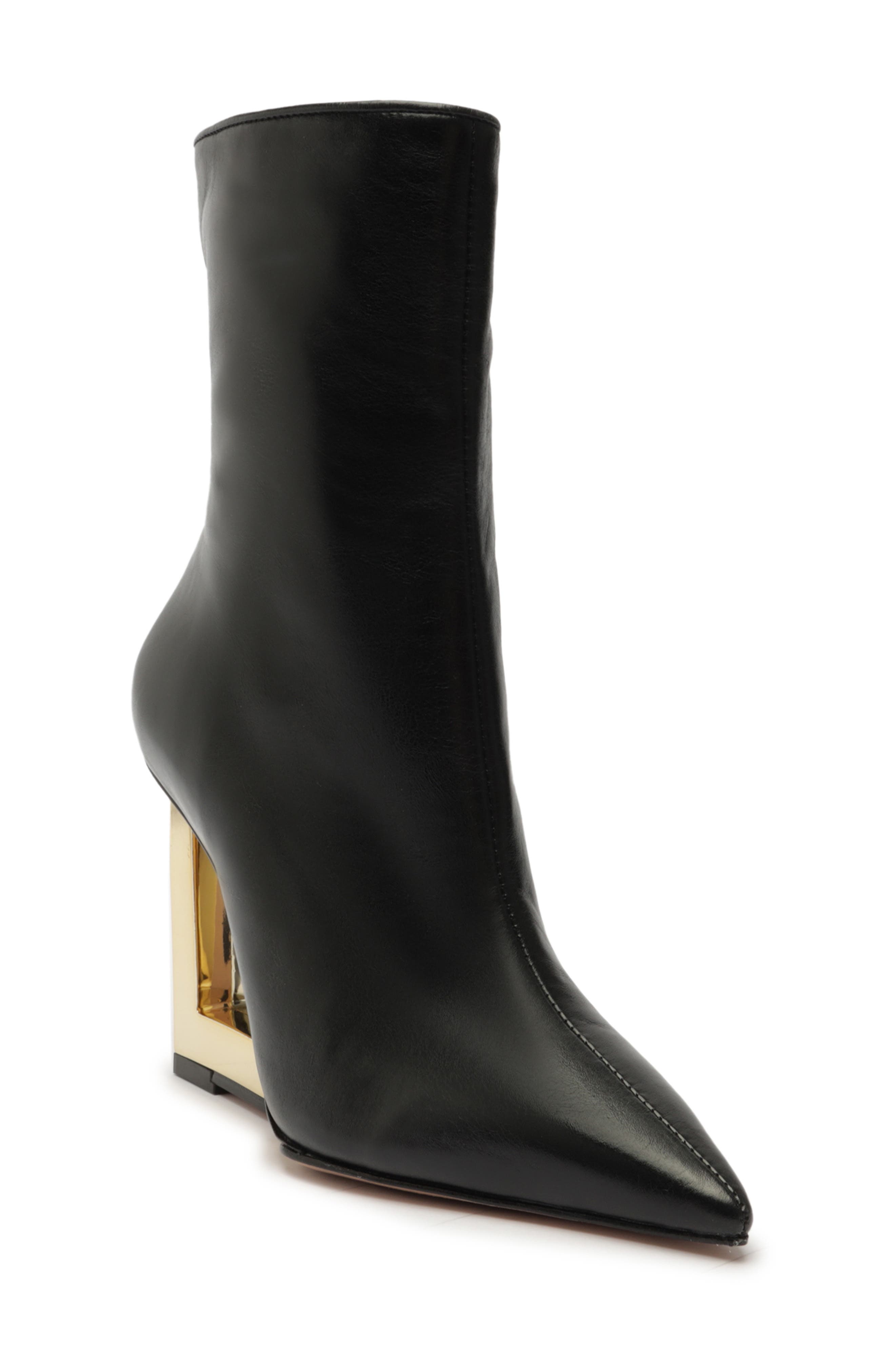 Schutz Filipa Pointed Toe Wedge Bootie, Main, color, 