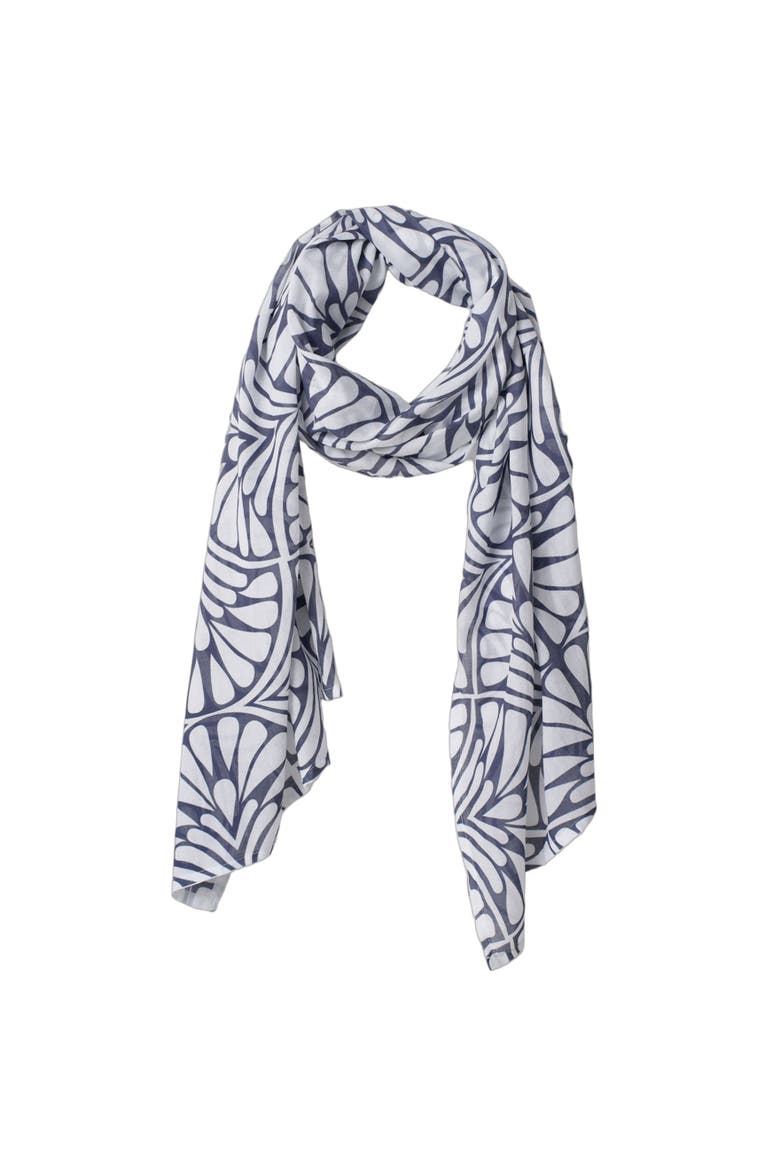 Foulard Scarf, Alternate, color, Blue Palms