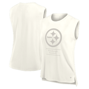 FANATICS Women's Fanatics Cream Pittsburgh Steelers Studio Embrace Tank Top