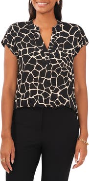 Chaus Split Neck Georgette Blouse