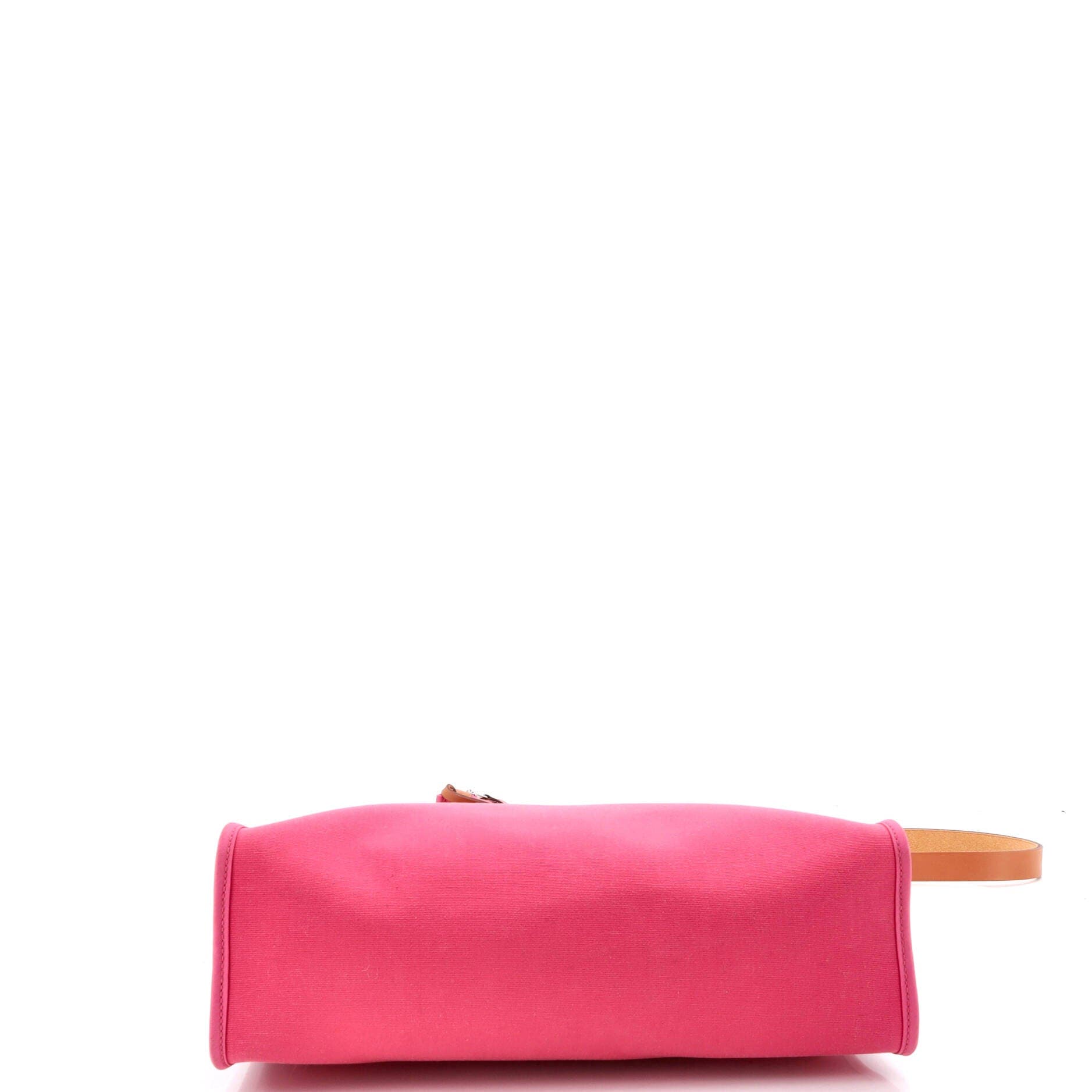 Pre-Owned Hermes Herbag Zip Leather and Toile 31, Alternate, color, Rose Tyrien