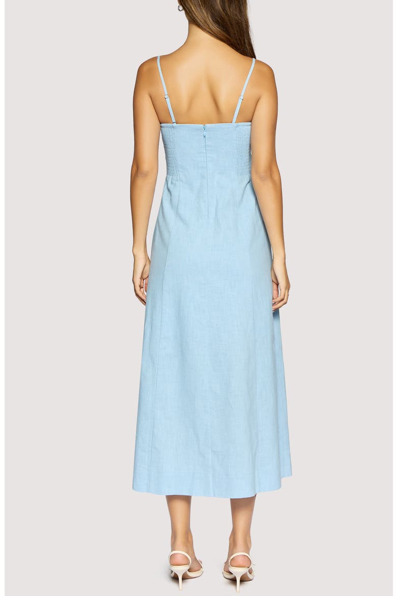 Coastal Voyage Linen & Cotton Dress, Alternate, color, LIGHT BLUE