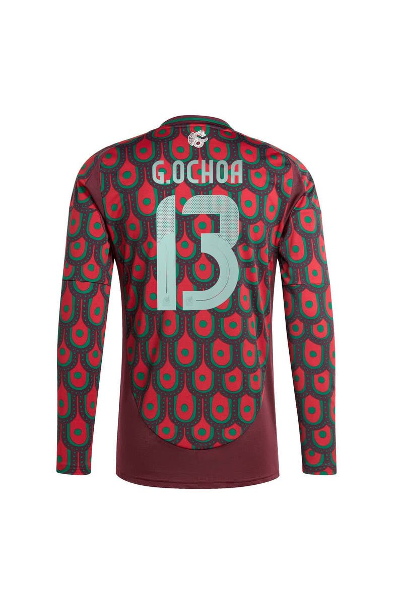 adidas Men's adidas Guillermo Ochoa Burgundy Mexico National Team 2024 Home Replica Player Long Sleeve Jersey, Alternate, color, 
