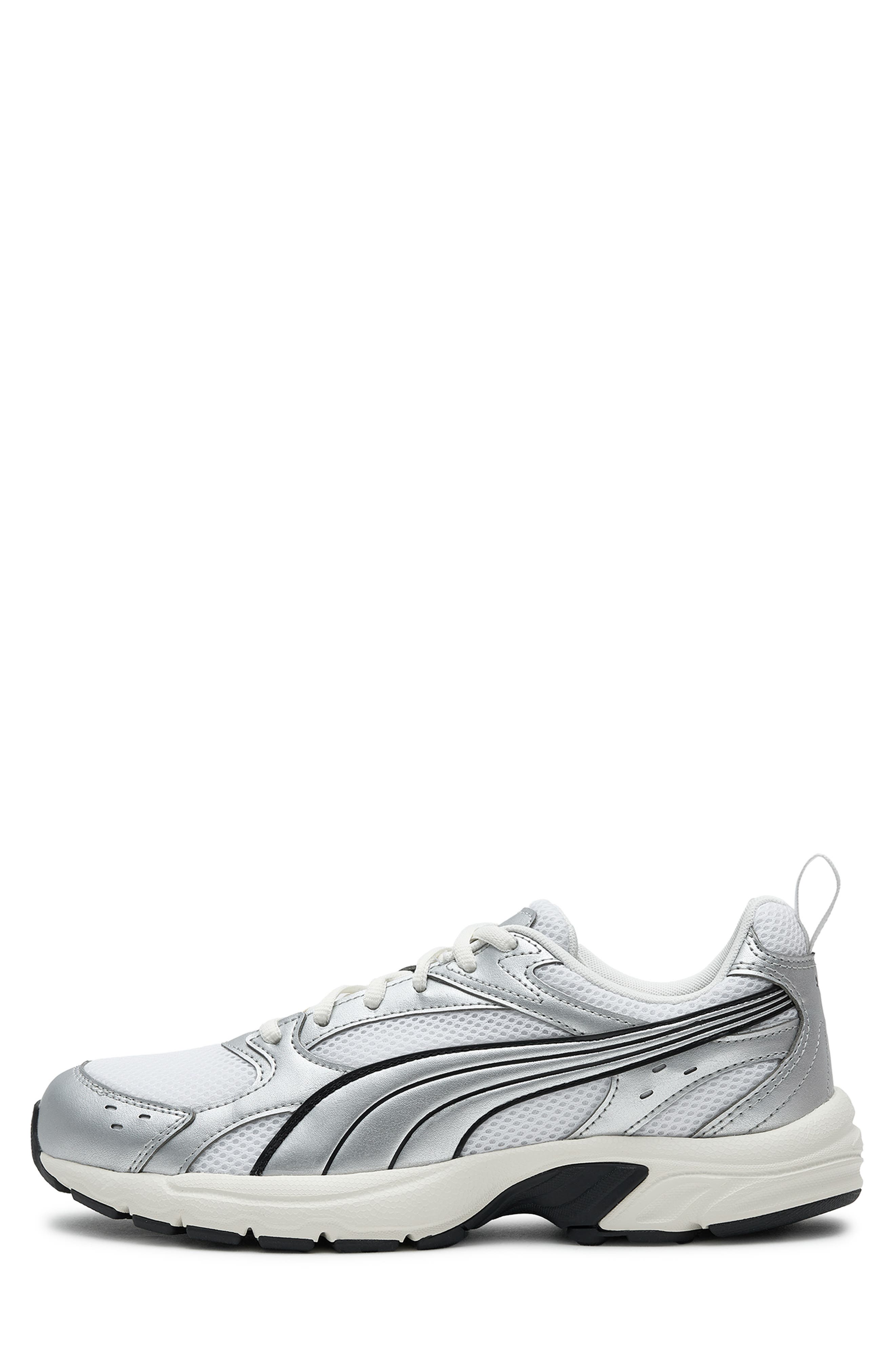 Milenio Tech Sneaker, Alternate, color, PUMA WHITE/ PUMA SILVER/ GRAY